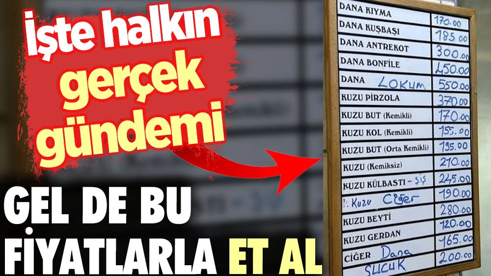 İşte halkın gerçek gündemi