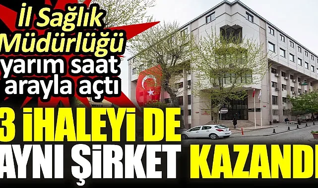 Sağlık Bakanlığı ne iş yapar ? Aynı günde 3 ihale açıldı, 3'ü de aynı şirkete gitti