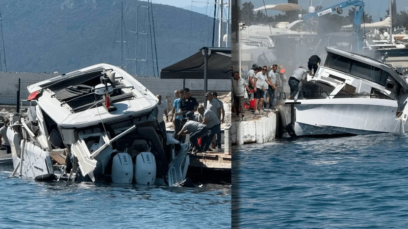 Bodrum'da Teknede Büyük Patlama, Yaralılar Var